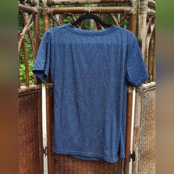 Maternity Blue Short Sleeve Shirt - Picture 6 of 6